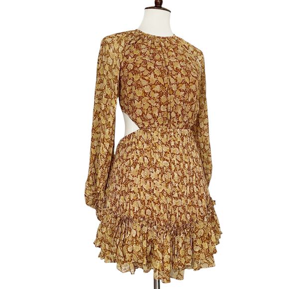 Shona Joy‎ Women's Multicolor Sunset Cut Out Backless Mini Dress Size 6 - Picture 5 of 11